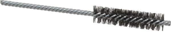 Weiler - 1/2" Diam Helical Steel Tube Brush - Double Spiral, 0.006" Filament Diam, 2" Brush Length, 5" OAL, 5/32" Diam Shank - Industrial Tool & Supply