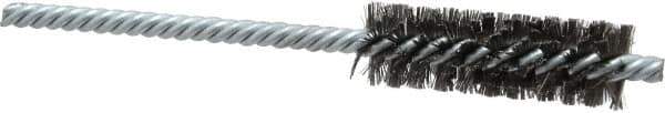 Weiler - 5/8" Diam Helical Steel Tube Brush - Double Spiral, 0.005" Filament Diam, 2" Brush Length, 5" OAL, 7/32" Diam Shank - Industrial Tool & Supply
