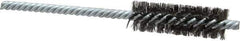 Weiler - 5/8" Diam Helical Steel Tube Brush - Double Spiral, 0.005" Filament Diam, 2" Brush Length, 5" OAL, 7/32" Diam Shank - Industrial Tool & Supply