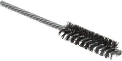 Weiler - 5/8" Diam Helical Steel Tube Brush - Double Spiral, 0.008" Filament Diam, 2" Brush Length, 5" OAL, 7/32" Diam Shank - Industrial Tool & Supply