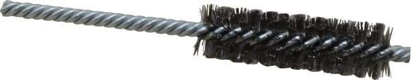 Weiler - 3/4" Diam Helical Steel Tube Brush - Double Spiral, 0.006" Filament Diam, 2-1/2" Brush Length, 5-1/2" OAL, 1/4" Diam Shank - Industrial Tool & Supply