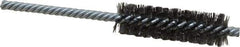 Weiler - 3/4" Diam Helical Steel Tube Brush - Double Spiral, 0.006" Filament Diam, 2-1/2" Brush Length, 5-1/2" OAL, 1/4" Diam Shank - Industrial Tool & Supply
