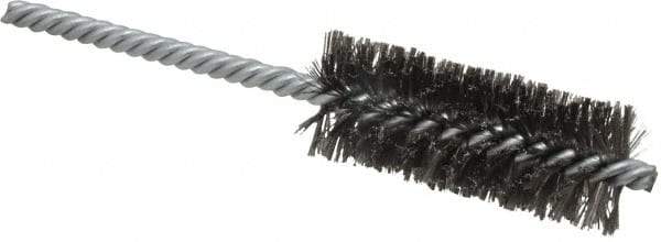 Weiler - 1" Diam Helical Steel Tube Brush - Double Spiral, 0.006" Filament Diam, 2-1/2" Brush Length, 5-1/2" OAL, 1/4" Diam Shank - Industrial Tool & Supply