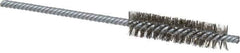 Weiler - 1/2" Diam Helical Stainless Steel Tube Brush - Double Spiral, 0.006" Filament Diam, 2" Brush Length, 5" OAL, 5/32" Diam Shank - Industrial Tool & Supply
