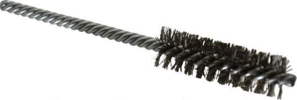 Weiler - 5/8" Diam Helical Stainless Steel Tube Brush - Double Spiral, 0.008" Filament Diam, 2" Brush Length, 5" OAL, 7/32" Diam Shank - Industrial Tool & Supply