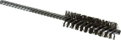 Weiler - 5/8" Diam Helical Stainless Steel Tube Brush - Double Spiral, 0.008" Filament Diam, 2" Brush Length, 5" OAL, 7/32" Diam Shank - Industrial Tool & Supply