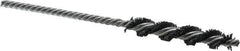 Weiler - 3/8" Diam Helical Nylon Tube Brush - Single Spiral, 0.022" Filament Diam, 2" Brush Length, 5" OAL, 5/32" Diam Shank - Industrial Tool & Supply