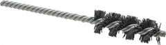 Weiler - 11/16" Diam Helical Nylon Tube Brush - Single Spiral, 0.022" Filament Diam, 2" Brush Length, 5" OAL, 7/32" Diam Shank - Industrial Tool & Supply