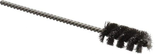 Weiler - 7/16" Diam Helical Steel Tube Brush - 0.005" Filament Diam, 1" Brush Length, 3-1/2" OAL, 1/8" Diam Stainless Steel Shank - Industrial Tool & Supply