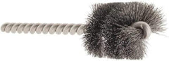 Weiler - 15/16" Diam Helical Steel Tube Brush - 0.005" Filament Diam, 1" Brush Length, 3-1/2" OAL, 7/32" Diam Stainless Steel Shank - Industrial Tool & Supply