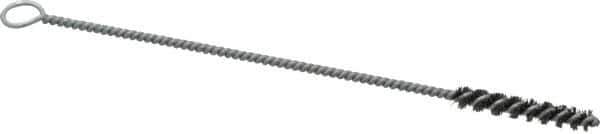 Weiler - 1-1/2" Long x 1/4" Diam Steel Hand Tube Brush - Single Spiral, 7" OAL, 0.006" Wire Diam, 3/32" Shank Diam - Industrial Tool & Supply