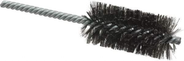 Weiler - 1-1/4" Diam Helical Steel Tube Brush - Double Spiral, 0.006" Filament Diam, 2-1/2" Brush Length, 5-1/2" OAL, 1/4" Diam Shank - Industrial Tool & Supply