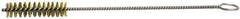 Weiler - 1-1/2" Long x 3/16" Diam Stainless Steel Hand Tube Brush - Single Spiral, 7" OAL, 0.005" Wire Diam, 3/32" Shank Diam - Industrial Tool & Supply