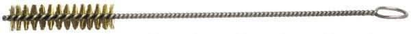 Weiler - 1" Long x 1/8" Diam Stainless Steel Hand Tube Brush - Single Spiral, 6" OAL, 0.003" Wire Diam, 3/32" Shank Diam - Industrial Tool & Supply