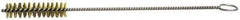 Weiler - 1" Long x 1/8" Diam Stainless Steel Hand Tube Brush - Single Spiral, 6" OAL, 0.003" Wire Diam, 3/32" Shank Diam - Industrial Tool & Supply