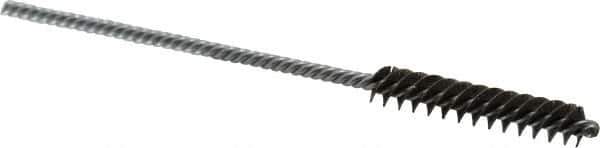 Weiler - 3/8" Diam Helical Steel Tube Brush - Double Spiral, 0.006" Filament Diam, 2" Brush Length, 4" OAL, 1/8" Diam Shank - Industrial Tool & Supply