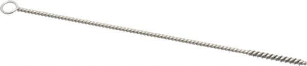 Weiler - 1" Long x 1/8" Diam Steel Hand Tube Brush - Single Spiral, 6" OAL, 0.003" Wire Diam, 3/32" Shank Diam - Industrial Tool & Supply
