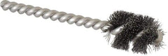Weiler - 3/4" Diam Helical Steel Tube Brush - 0.008" Filament Diam, 1" Brush Length, 3-1/2" OAL, 7/32" Diam Stainless Steel Shank - Industrial Tool & Supply