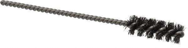Weiler - 3/8" Diam Helical Steel Tube Brush - 0.006" Filament Diam, 1" Brush Length, 3-1/2" OAL, 1/8" Diam Stainless Steel Shank - Industrial Tool & Supply
