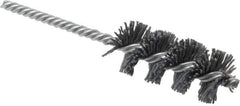 Weiler - 1-1/8" Diam Helical Nylon Tube Brush - Single Spiral, 0.035" Filament Diam, 2-1/2" Brush Length, 5-1/2" OAL, 1/4" Diam Shank - Industrial Tool & Supply