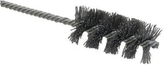Weiler - 1-1/4" Diam Helical Nylon Tube Brush - Single Spiral, 0.022" Filament Diam, 2-1/2" Brush Length, 5-1/2" OAL, 1/4" Diam Shank - Industrial Tool & Supply