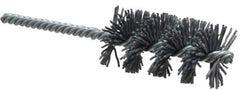 Weiler - 1-1/4" Diam Helical Nylon Tube Brush - Single Spiral, 0.035" Filament Diam, 2-1/2" Brush Length, 5-1/2" OAL, 1/4" Diam Shank - Industrial Tool & Supply