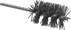Weiler - 1-3/4" Diam Helical Nylon Tube Brush - Single Spiral, 0.04" Filament Diam, 2-1/2" Brush Length, 5-1/2" OAL, 1/4" Diam Shank - Industrial Tool & Supply