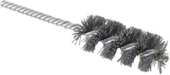 Weiler - 1-1/8" Diam Helical Nylon Tube Brush - Single Spiral, 0.022" Filament Diam, 2-1/2" Brush Length, 5-1/2" OAL, 1/4" Diam Shank - Industrial Tool & Supply