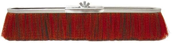 Weiler - 24" General Purpose Polypropylene Push Broom - 3" Bristle Length, Metal Block, Bolt-On Handle Connection, Handle Sold Separately - Industrial Tool & Supply