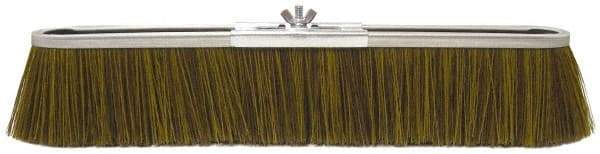 Weiler - 24" Heavy Duty Polypropylene Push Broom - 3" Bristle Length, Metal Block, Bolt-On Handle Connection, Handle Sold Separately - Industrial Tool & Supply