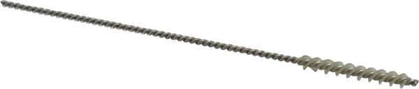 Weiler - 0.135" Diam Helical Nylon Tube Brush - 0.012" Filament Diam, 1" Brush Length, 4" OAL, 0.075" Diam Shank - Industrial Tool & Supply