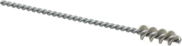 Weiler - 0.385" Diam Helical Nylon Tube Brush - 0.012" Filament Diam, 1" Brush Length, 5" OAL, 0.147" Diam Shank - Industrial Tool & Supply