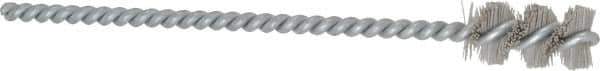 Weiler - 0.515" Diam Helical Nylon Tube Brush - 0.012" Filament Diam, 1" Brush Length, 5" OAL, 0.194" Diam Shank - Industrial Tool & Supply