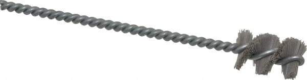 Weiler - 0.64" Diam Helical Nylon Tube Brush - 0.012" Filament Diam, 1" Brush Length, 5" OAL, 0.194" Diam Shank - Industrial Tool & Supply
