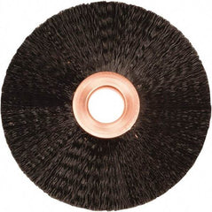 Weiler - 3" OD, 1/2" Arbor Hole, Nylon Wheel Brush - 3/8" Face Width, 1" Trim Length, 0.01" Filament Diam, 20,000 RPM - Industrial Tool & Supply