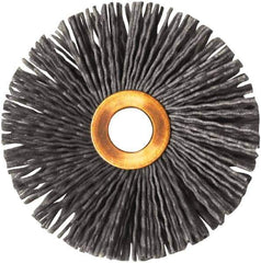Weiler - 3" OD, 1/2" Arbor Hole, Nylon Wheel Brush - 1/2" Face Width, 1" Trim Length, 0.035" Filament Diam, 10,000 RPM - Industrial Tool & Supply