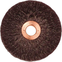 Weiler - 3" OD, 1/2" Arbor Hole, Crimped Steel Wheel Brush - 1/4" Face Width, 1" Trim Length, 0.014" Filament Diam, 20,000 RPM - Industrial Tool & Supply