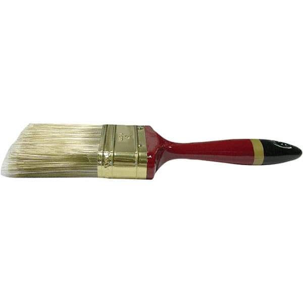 Weiler - 3" Flat Nylon/Polyester Varnish Brush - 3" Bristle Length, 7-1/8" Poly Foam Handle - Industrial Tool & Supply