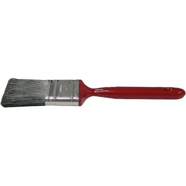 Weiler - 2" Flat Polyester Varnish Brush - 2" Bristle Length, 6-1/2" Metal Handle - Industrial Tool & Supply