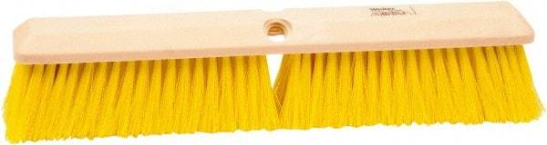 Weiler - 18" General Purpose Polypropylene Push Broom - 3" Bristle Length, Foam Block, Threaded Handle Connection, Handle Sold Separately - Industrial Tool & Supply