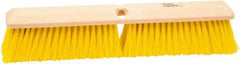 Weiler - 18" General Purpose Polypropylene Push Broom - 3" Bristle Length, Foam Block, Threaded Handle Connection, Handle Sold Separately - Industrial Tool & Supply