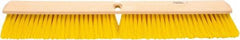 Weiler - 24" General Purpose Polypropylene Push Broom - 3" Bristle Length, Foam Block, Threaded Handle Connection, Handle Sold Separately - Industrial Tool & Supply