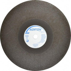 Norton - 16" 30 Grit Aluminum Oxide Cutoff Wheel - 1/8" Thick, 1" Arbor, 3,820 Max RPM, Use with Stationary Tools - Industrial Tool & Supply