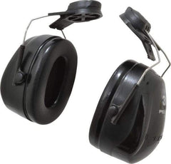 3M - Hard Hat Cap Mounted Black PVC Cushion Earmuffs - 25 NRR Rating - Industrial Tool & Supply