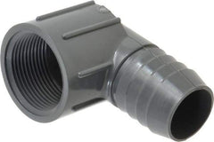 Value Collection - 1-1/4" Barb, 1-1/4 FIPT, Multiple Barbed Tube Elbow - PVC, Female - Industrial Tool & Supply