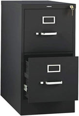 Hon - 26" Wide x 29" High x 26-1/2" Deep, 2 Drawer Vertical File with Lock - Steel, Black - Industrial Tool & Supply