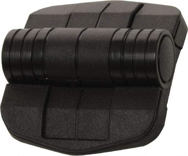 Made in USA - 2-1/4" Long x 2-1/16" Wide x 45/64" Thick, Door Positioning Hinge - Black Acetal with Chrome Steel Detent Ball, Black Finish - Industrial Tool & Supply