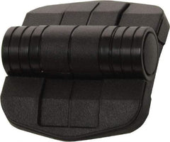 Made in USA - 2-1/4" Long x 2-1/16" Wide x 45/64" Thick, Door Positioning Hinge - Black Acetal with Chrome Steel Detent Ball, Black Finish - Industrial Tool & Supply