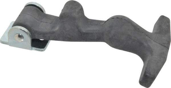 Value Collection - 5-7/8" Long x 3-1/8" Wide x 1-1/4" High, Draw Latch - EPDM Rubber Handle, 1010 Steel Keeper & Bracket, Aluminum Rivet, with Black Finish - Industrial Tool & Supply