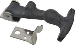 Value Collection - 5-7/8" Long x 3-1/8" Wide x 1-1/4" High, Draw Latch - EPDM Rubber Handle, 302 Stainless Steel Keeper, Bracket & Rivet, with Black Finish - Industrial Tool & Supply